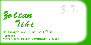 zoltan tihi business card